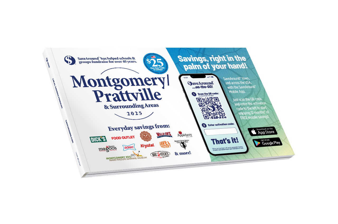 2025 Montgomery / Prattville & Surrounding Areas SaveAround® Coupon Book