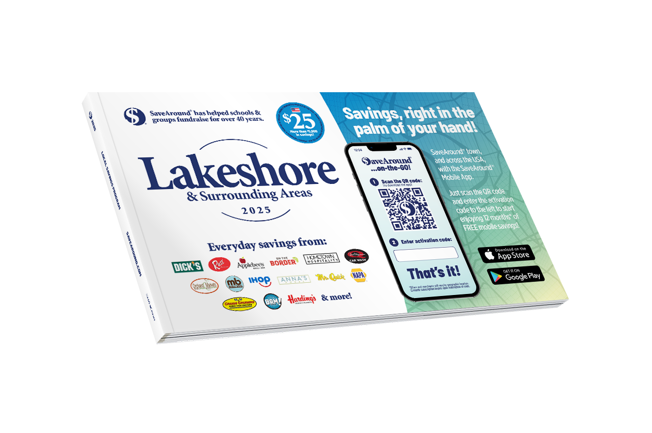 2025 Lakeshore & Surrounding Areas SaveAround® Coupon Book