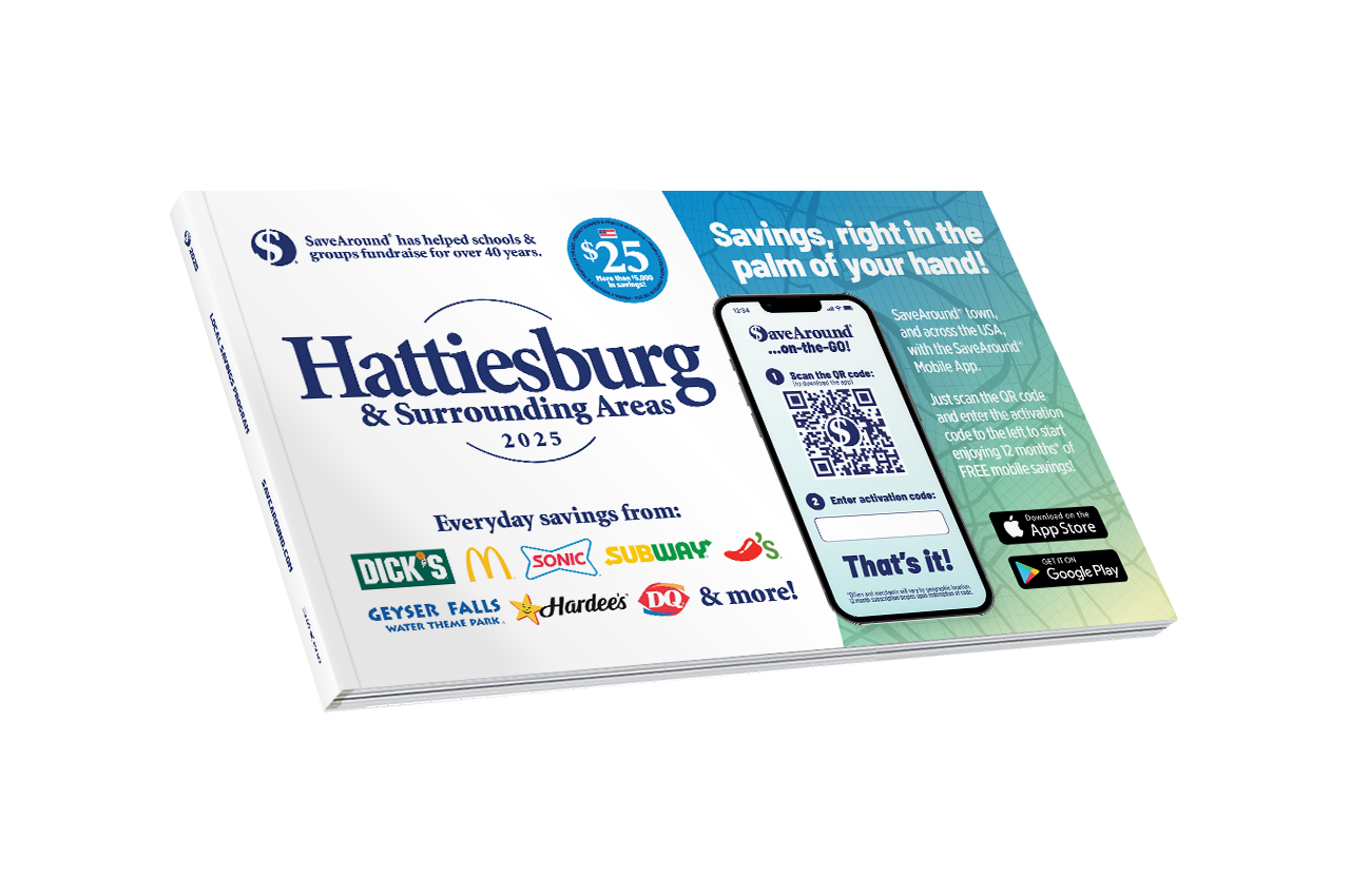 2025 Hattiesburg & Surrounding Areas SaveAround® Coupon Book