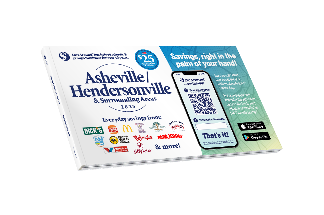 2025 Asheville / Hendersonville & Surrounding Areas SaveAround® Coupon Book