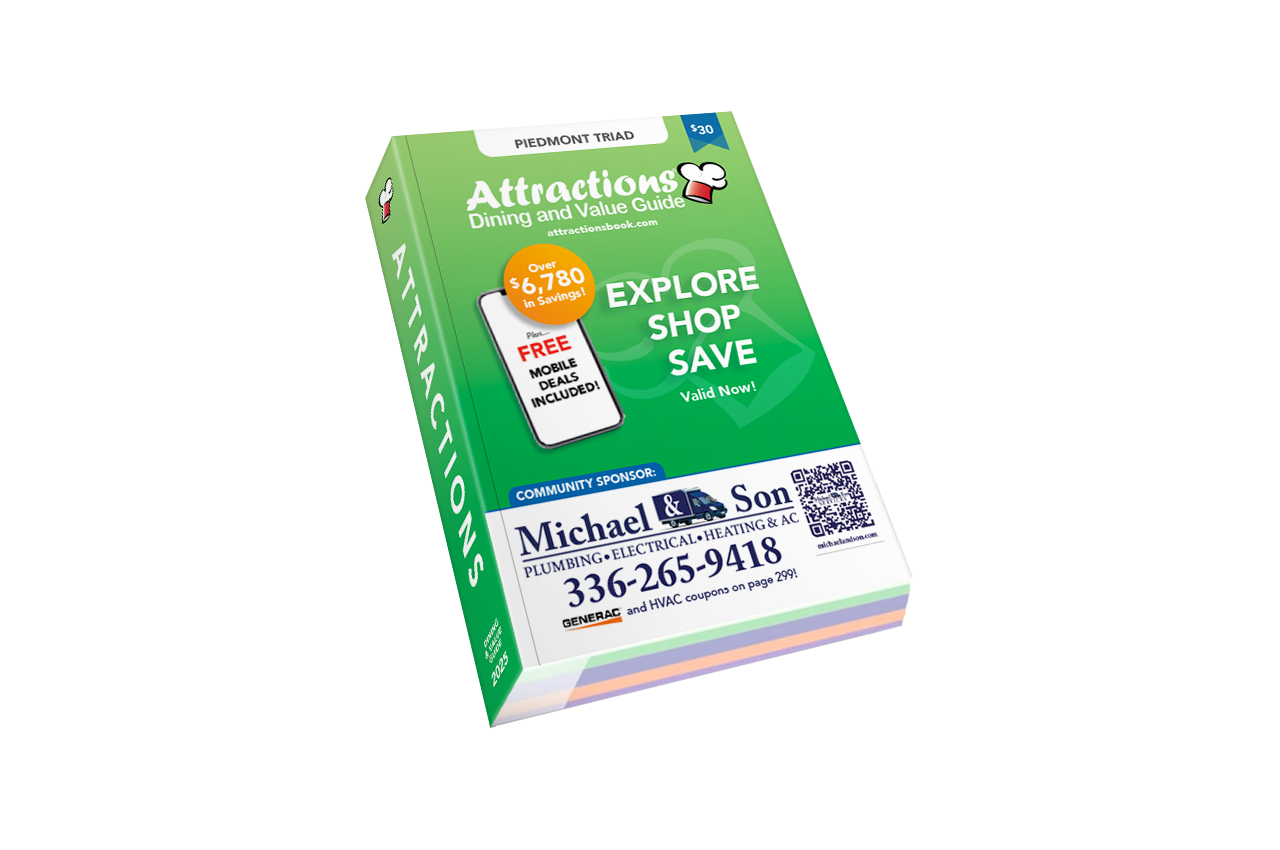 2025 Piedmont Triad NC Attractions Coupon Book