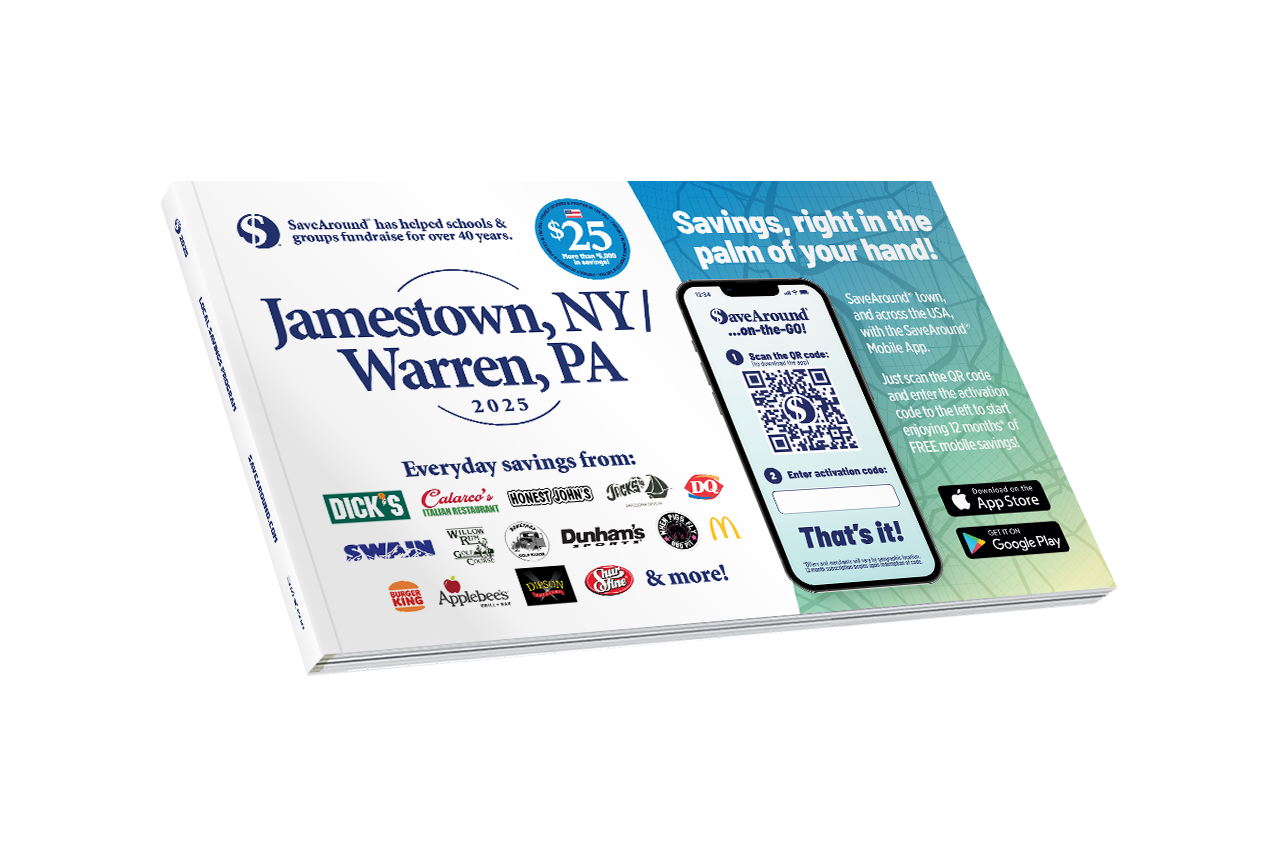 2025 Jamestown, NY / Warren, PA SaveAround® Coupon Book