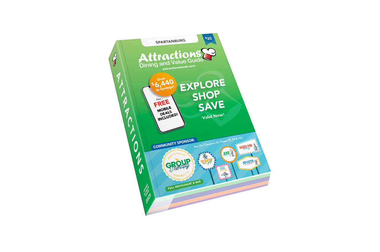 2025 Spartanburg SC Attractions Coupon Book